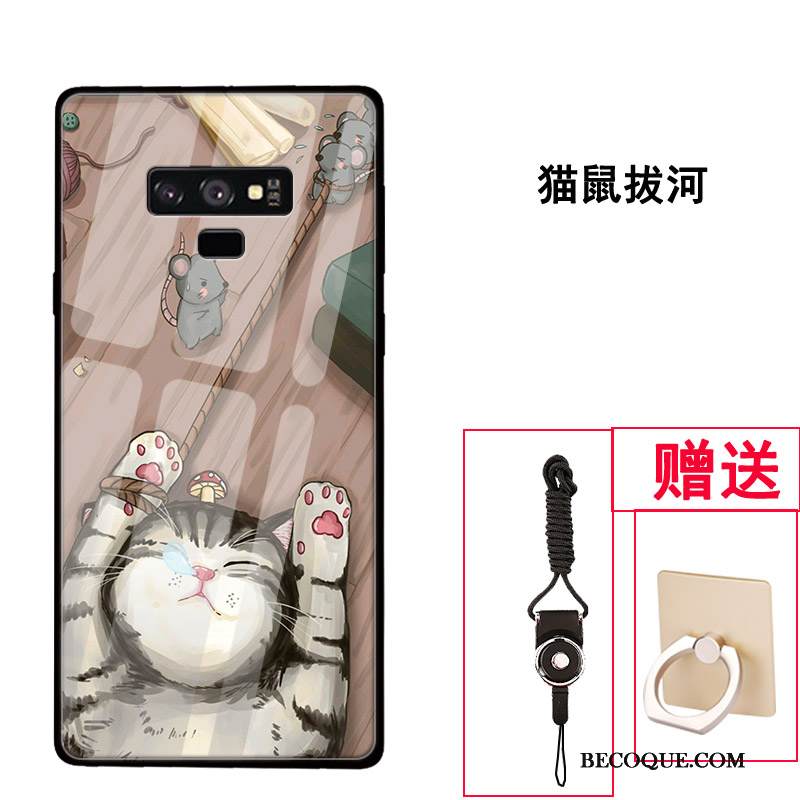 Kuori Samsung Galaxy Note 9 Silikoni Persoonallisuus Violetti, Kotelo Samsung Galaxy Note 9 Suojaus Trendi Lasi