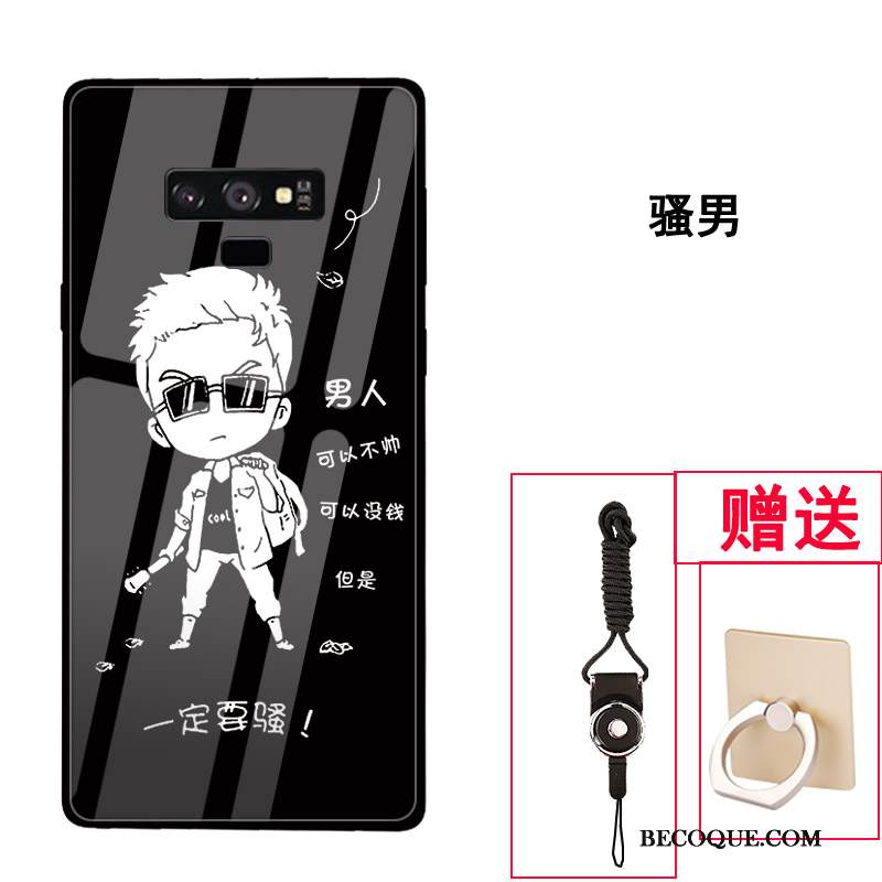 Kuori Samsung Galaxy Note 9 Silikoni Persoonallisuus Violetti, Kotelo Samsung Galaxy Note 9 Suojaus Trendi Lasi