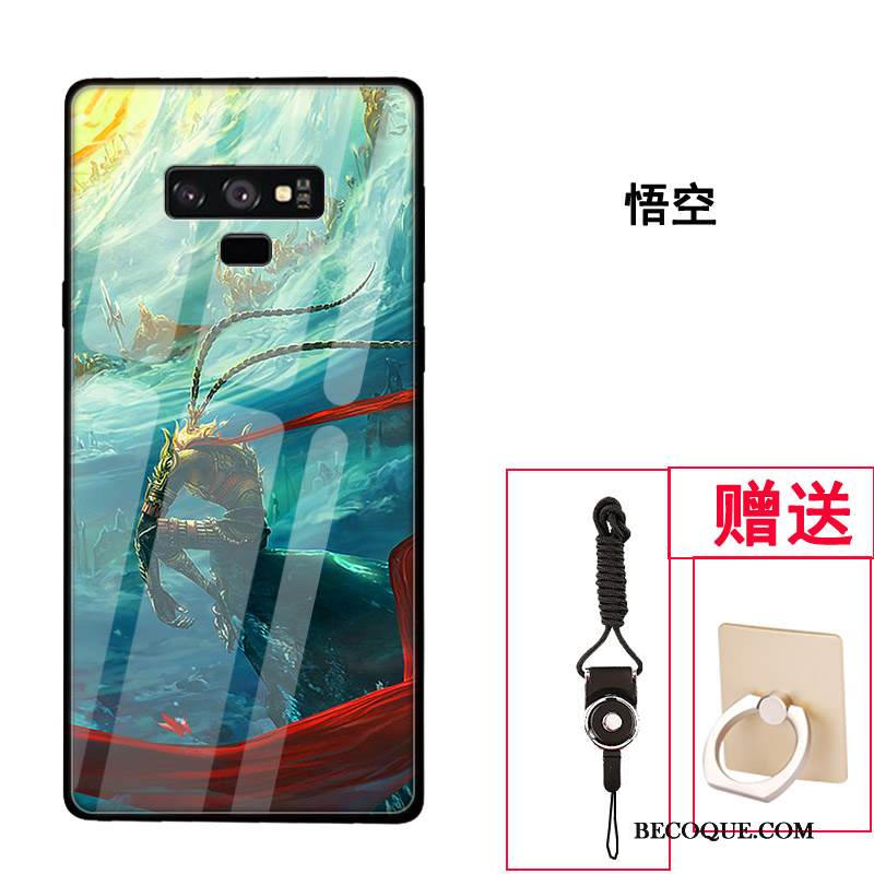 Kuori Samsung Galaxy Note 9 Silikoni Persoonallisuus Violetti, Kotelo Samsung Galaxy Note 9 Suojaus Trendi Lasi