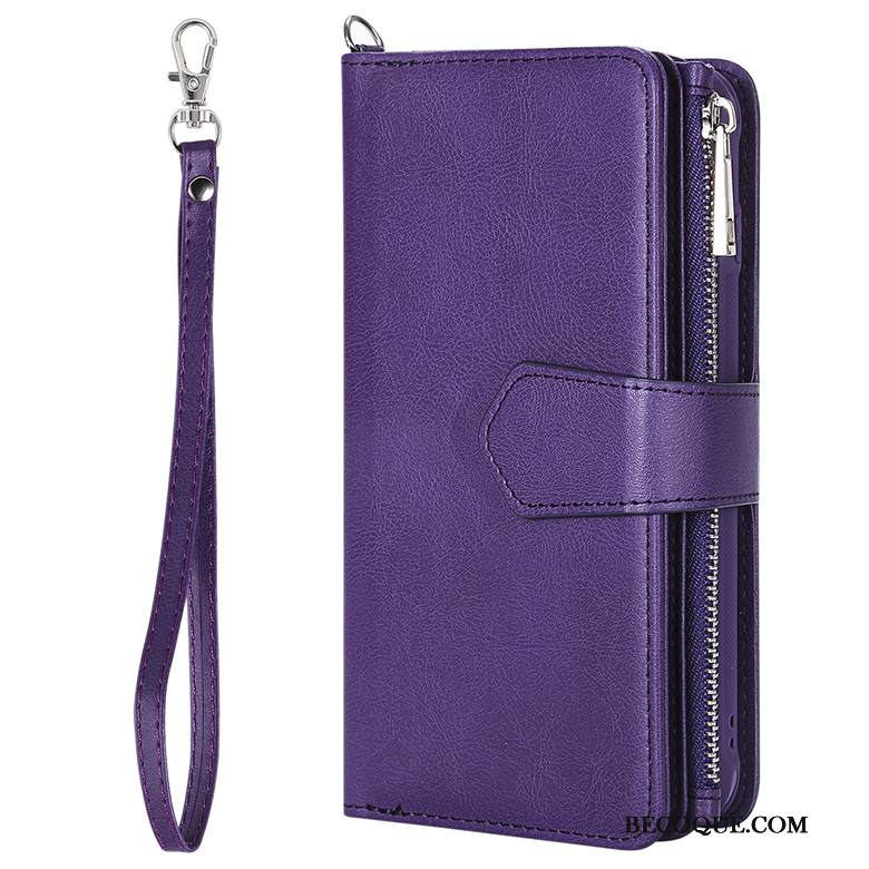 Kuori Samsung Galaxy Note 9 Suojaus Vetoketju Murtumaton, Kotelo Samsung Galaxy Note 9 Pehmeä Neste Violetti Ripustettavat Koristeet