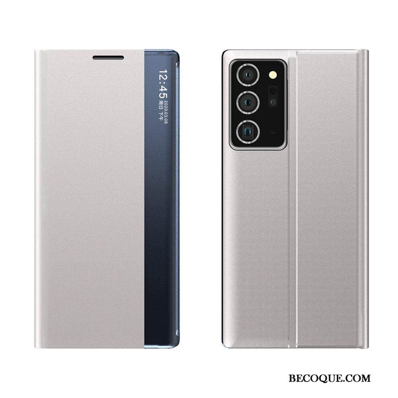 Kuori Samsung Galaxy Note20 Kuoret Musta Horrostila, Kotelo Samsung Galaxy Note20 Nahka Windows Puhelimen Kuoret