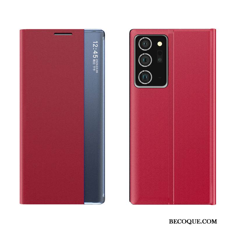 Kuori Samsung Galaxy Note20 Kuoret Musta Horrostila, Kotelo Samsung Galaxy Note20 Nahka Windows Puhelimen Kuoret