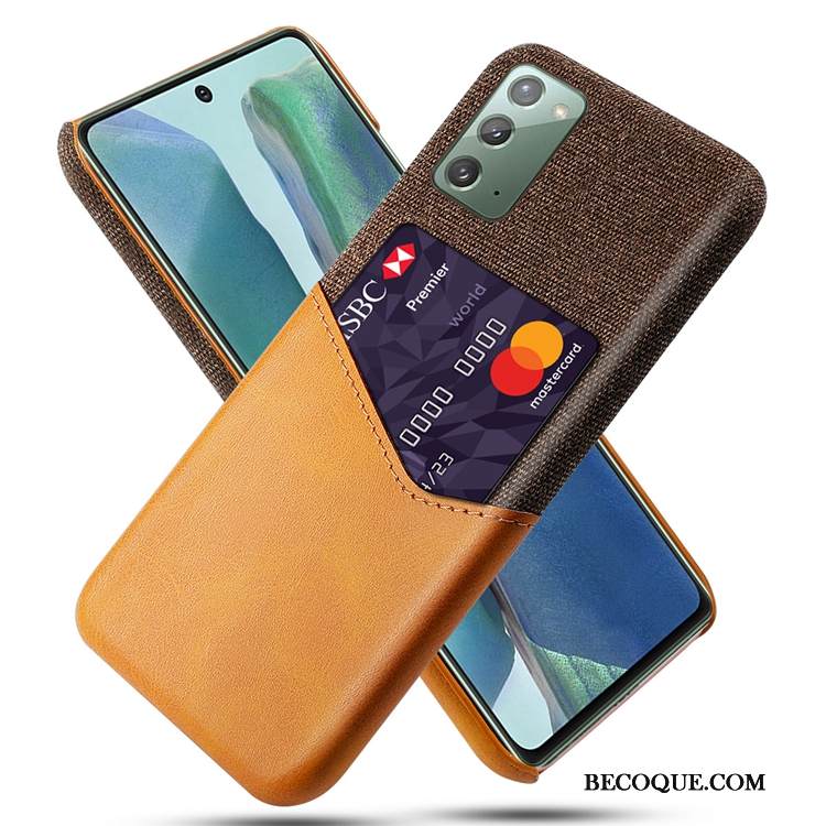 Kuori Samsung Galaxy Note20 Laukut Kortti Puhelimen Kuoret, Kotelo Samsung Galaxy Note20 Pesty Suede Punainen