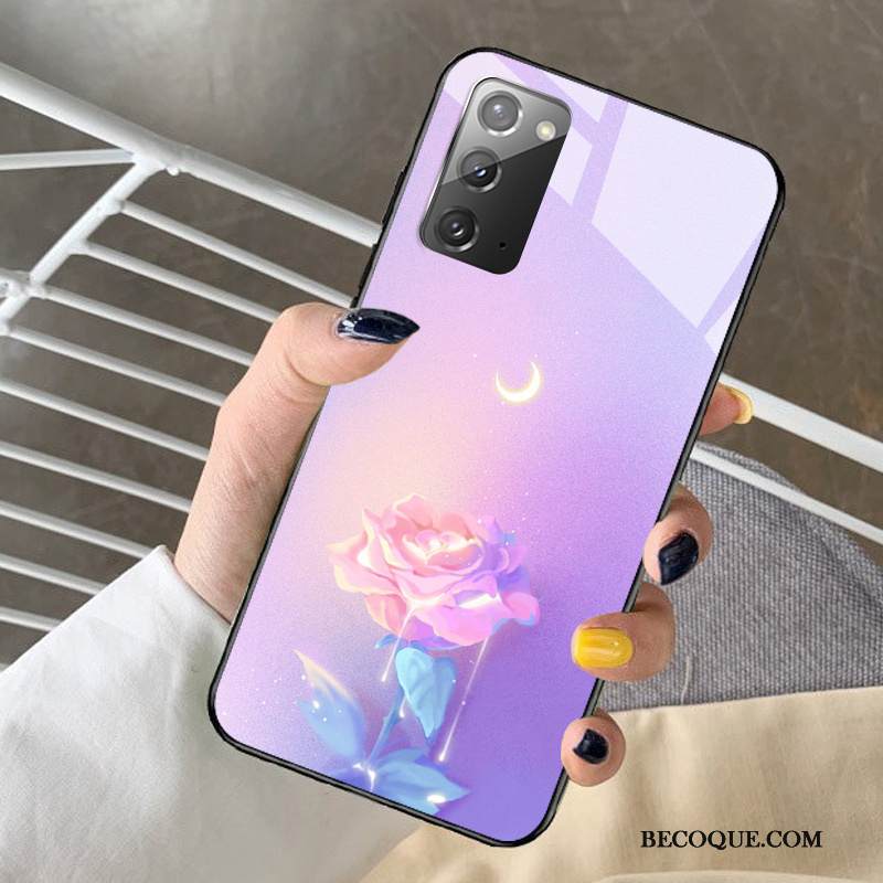 Kuori Samsung Galaxy Note20 Laukut Unelma Muokata, Kotelo Samsung Galaxy Note20 Sarjakuva Sininen Lasi