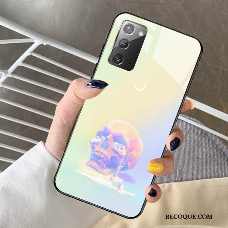Kuori Samsung Galaxy Note20 Laukut Unelma Muokata, Kotelo Samsung Galaxy Note20 Sarjakuva Sininen Lasi