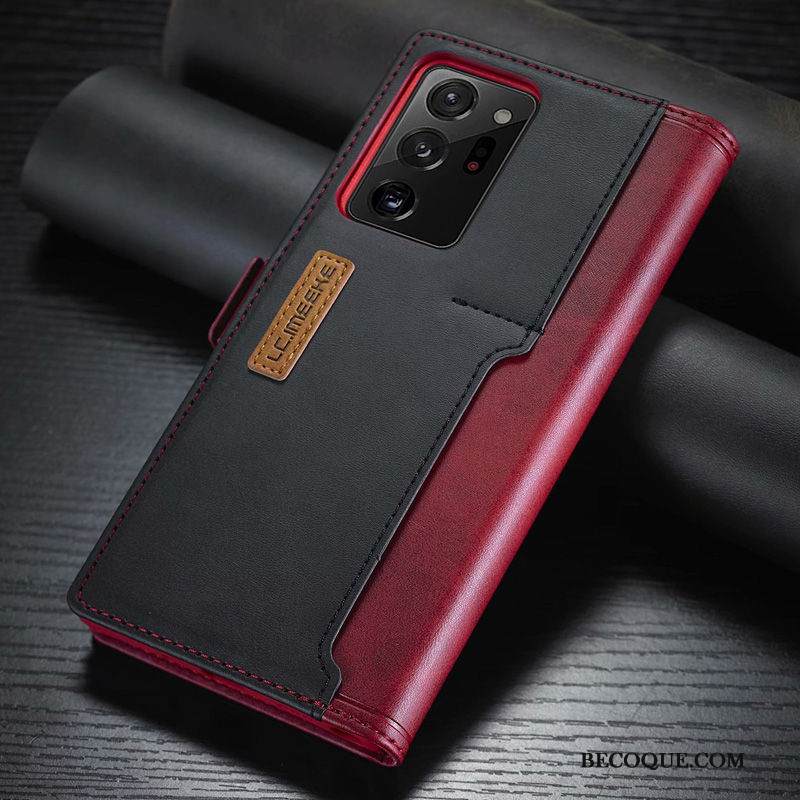 Kuori Samsung Galaxy Note20 Nahka Puhelimen Kuoret Kortti, Kotelo Samsung Galaxy Note20 Kuoret