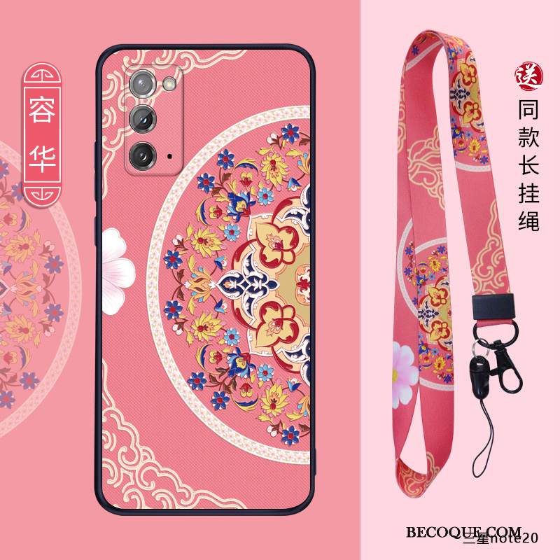 Kuori Samsung Galaxy Note20 Pehmeä Neste Net Red Kiinalainen Tyyli, Kotelo Samsung Galaxy Note20 Suojaus Persoonallisuus Uusi