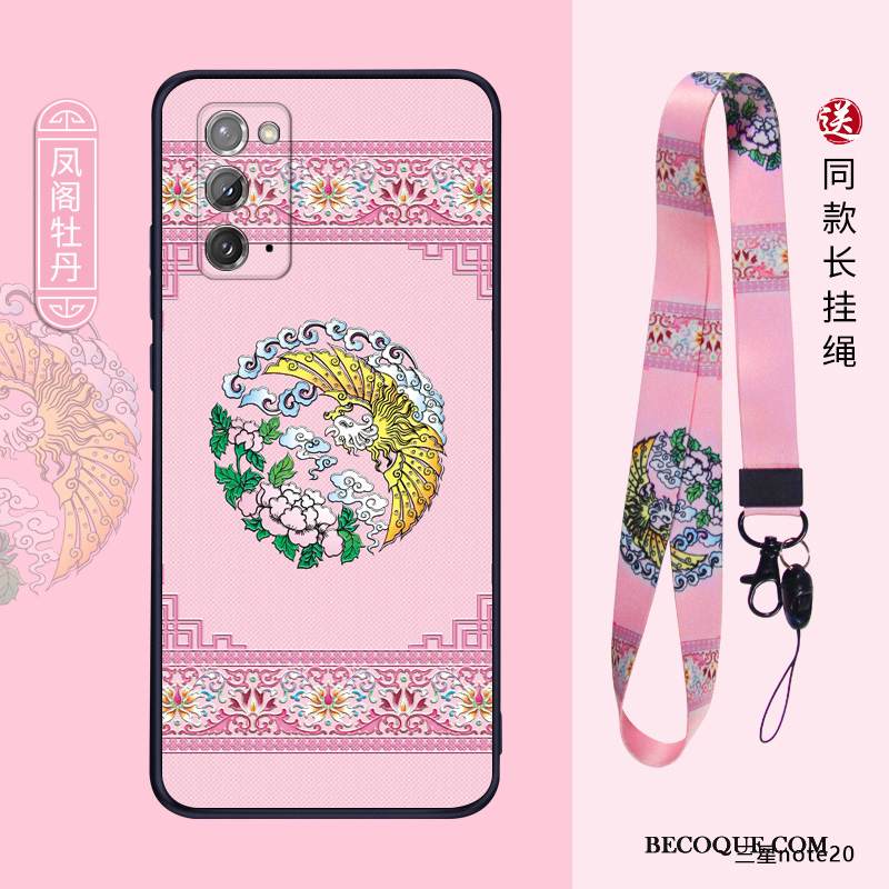 Kuori Samsung Galaxy Note20 Pehmeä Neste Net Red Kiinalainen Tyyli, Kotelo Samsung Galaxy Note20 Suojaus Persoonallisuus Uusi