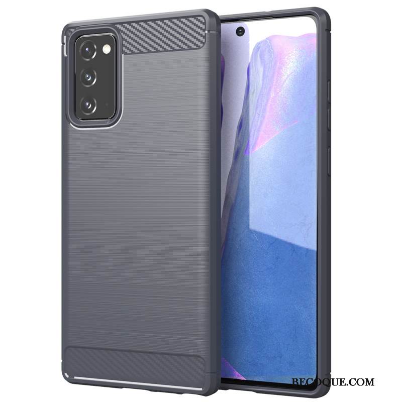 Kuori Samsung Galaxy Note20 Pehmeä Neste Puhelimen Kuoret Harmaa, Kotelo Samsung Galaxy Note20 Suojaus Johdin Kuitu