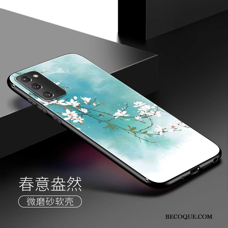 Kuori Samsung Galaxy Note20 Silikoni Tuuli Murtumaton, Kotelo Samsung Galaxy Note20 Sininen Puhelimen Kuoret