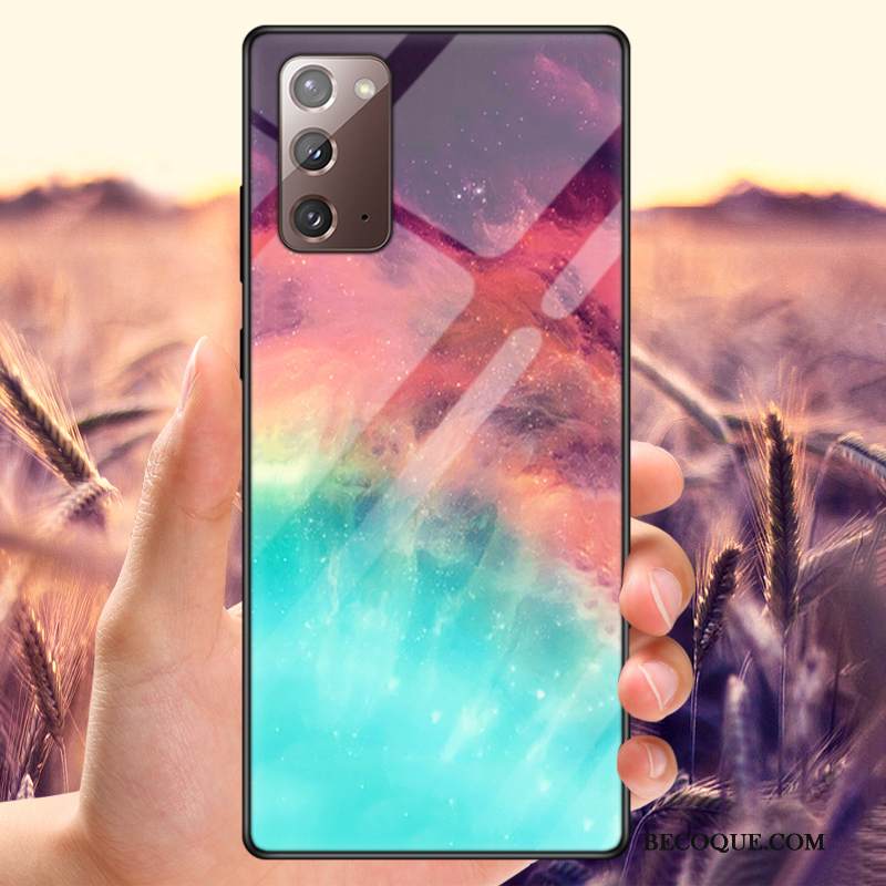 Kuori Samsung Galaxy Note20 Suojaus Net Red Peili, Kotelo Samsung Galaxy Note20 Sininen Murtumaton