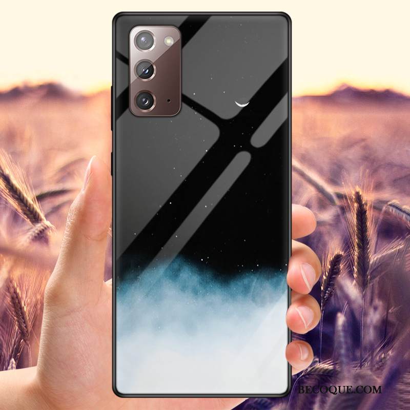 Kuori Samsung Galaxy Note20 Suojaus Net Red Peili, Kotelo Samsung Galaxy Note20 Sininen Murtumaton