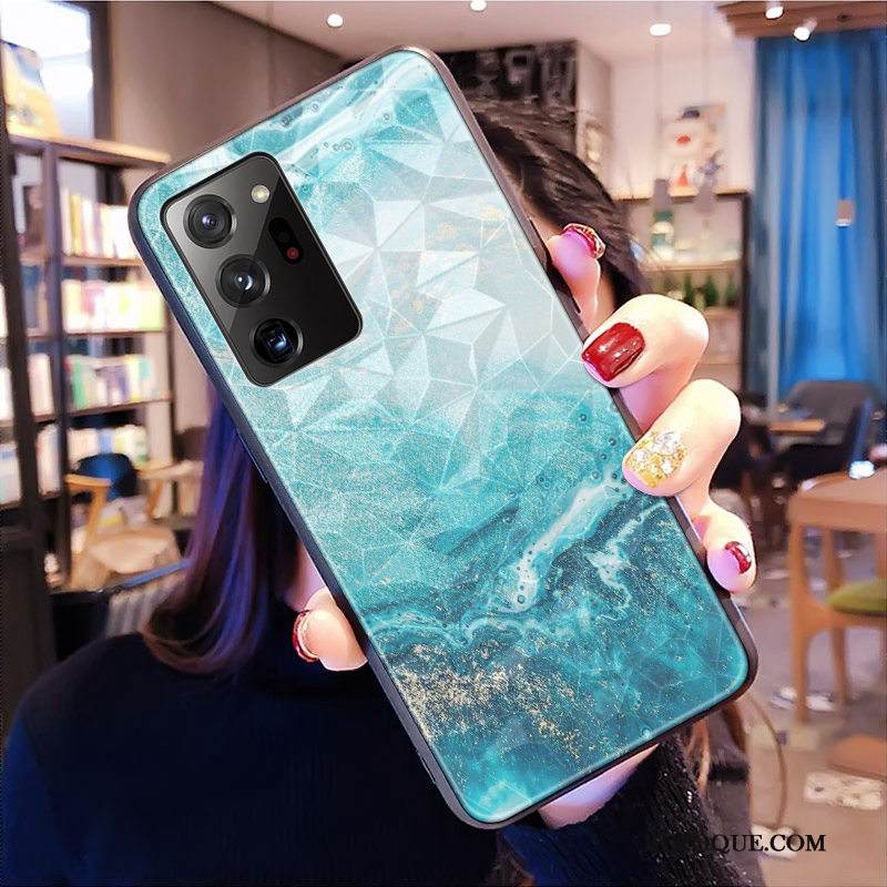 Kuori Samsung Galaxy Note20 Ultra Pehmeä Neste Puhelimen Kuoret Timantti, Kotelo Samsung Galaxy Note20 Ultra Sininen Kukkakuvio