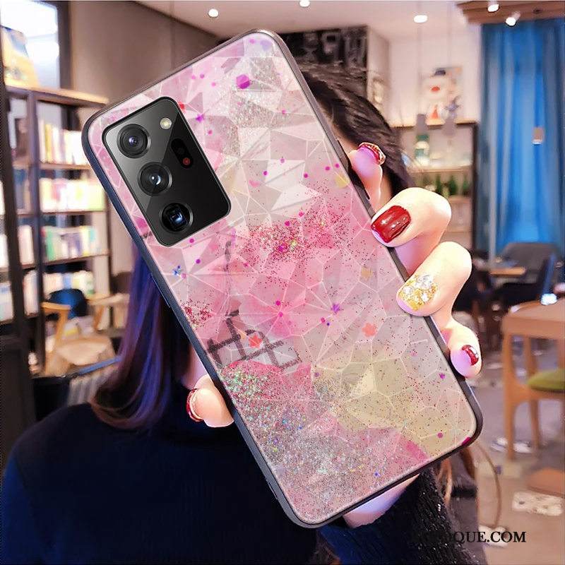 Kuori Samsung Galaxy Note20 Ultra Pehmeä Neste Puhelimen Kuoret Timantti, Kotelo Samsung Galaxy Note20 Ultra Sininen Kukkakuvio