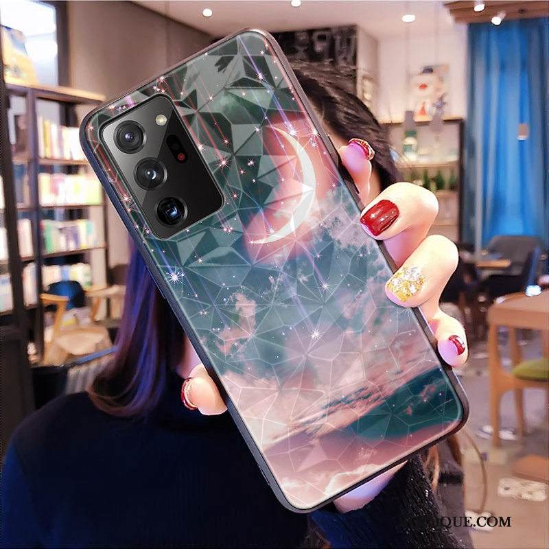 Kuori Samsung Galaxy Note20 Ultra Pehmeä Neste Puhelimen Kuoret Timantti, Kotelo Samsung Galaxy Note20 Ultra Sininen Kukkakuvio