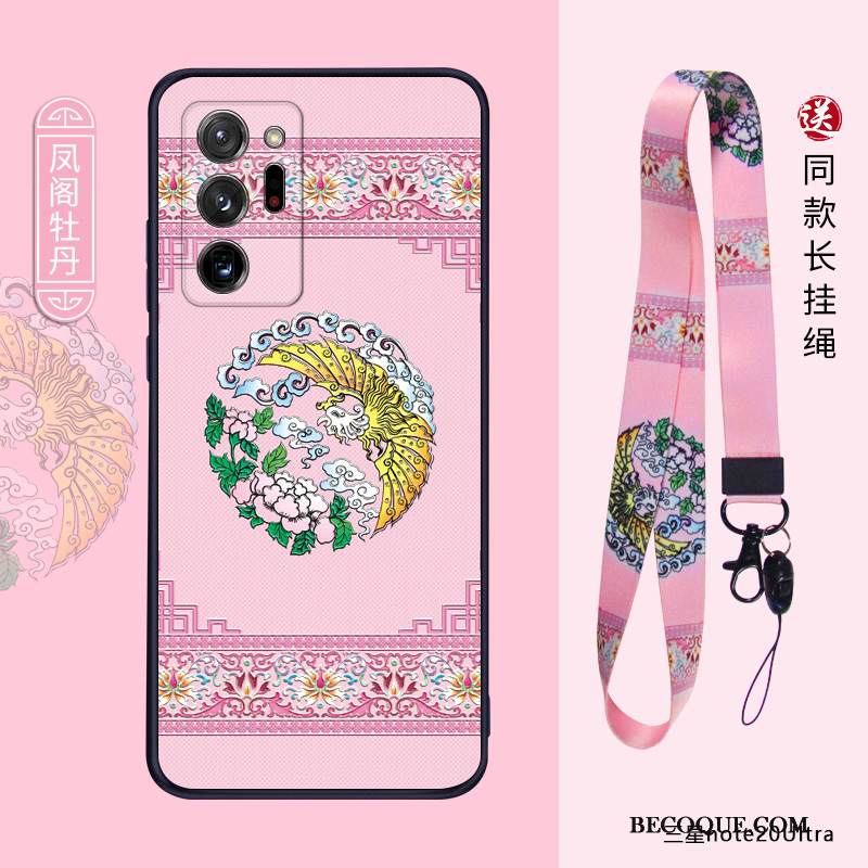 Kuori Samsung Galaxy Note20 Ultra Silikoni Pesty Suede Kiinalainen Tyyli, Kotelo Samsung Galaxy Note20 Ultra Suojaus Trendi Murtumaton