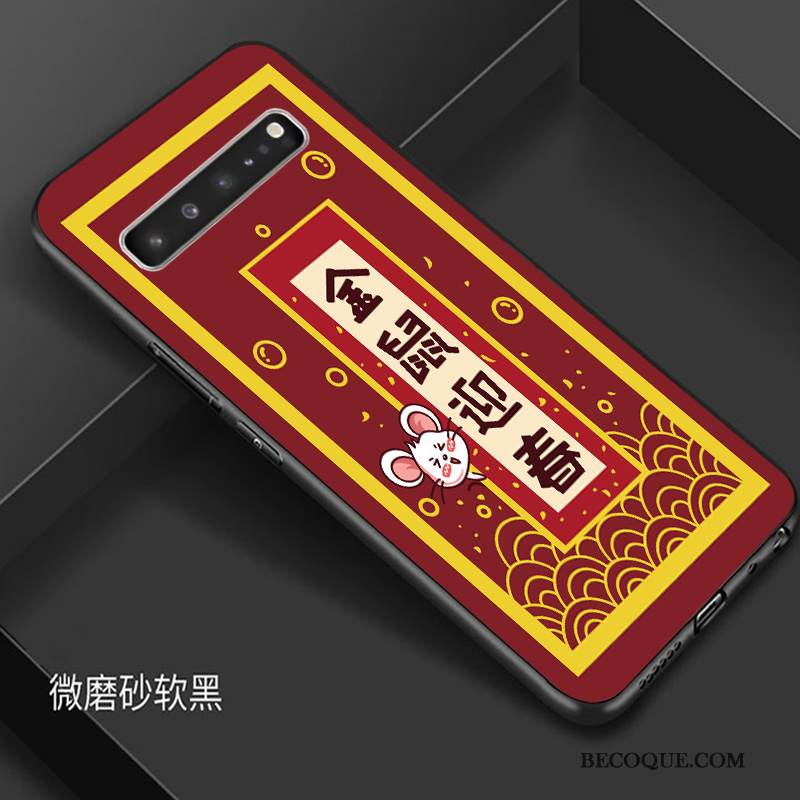 Kuori Samsung Galaxy S10 5g Laukut Rikkaus Murtumaton, Kotelo Samsung Galaxy S10 5g Silikoni Punainen Uusi