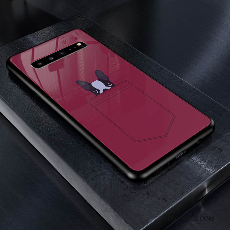 Kuori Samsung Galaxy S10 5g Maalaus Karkaisu Net Red, Kotelo Samsung Galaxy S10 5g Suojaus Tummansininen Rakastunut