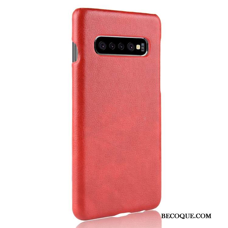 Kuori Samsung Galaxy S10 5g Nahka Kova Puhelimen Kuoret, Kotelo Samsung Galaxy S10 5g Suojaus Litsi