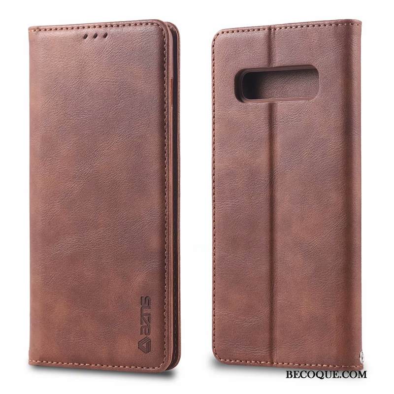 Kuori Samsung Galaxy S10 5g Nahka Liiketoiminta Puhelimen Kuoret, Kotelo Samsung Galaxy S10 5g Suojaus Jian Jie Ylellisyys