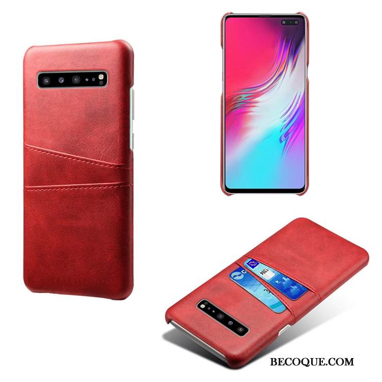 Kuori Samsung Galaxy S10 5g Nahka Pieni Lehmä, Kotelo Samsung Galaxy S10 5g Puhelimen Kuoret Kukkakuvio