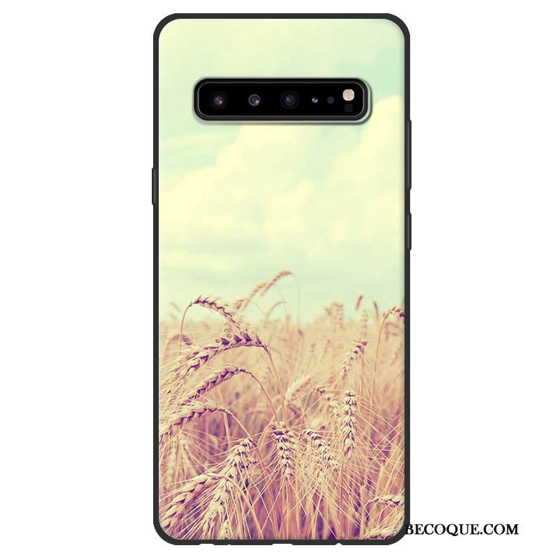 Kuori Samsung Galaxy S10 5g Pehmeä Neste Jauhe Pesty Suede, Kotelo Samsung Galaxy S10 5g Suojaus Musta Puhelimen Kuoret