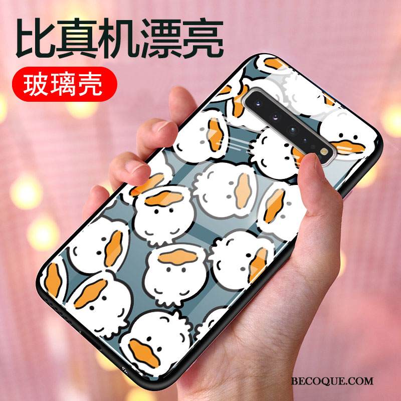 Kuori Samsung Galaxy S10 5g Sarjakuva Sininen Lasi, Kotelo Samsung Galaxy S10 5g Suojaus Murtumaton Puhelimen Kuoret