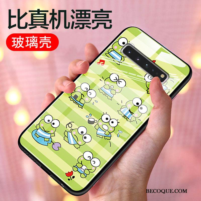 Kuori Samsung Galaxy S10 5g Sarjakuva Sininen Lasi, Kotelo Samsung Galaxy S10 5g Suojaus Murtumaton Puhelimen Kuoret