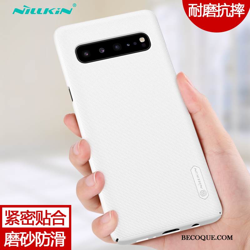 Kuori Samsung Galaxy S10 5g Suojaus Kova Liukumaton, Kotelo Samsung Galaxy S10 5g Pesty Suede Kulta