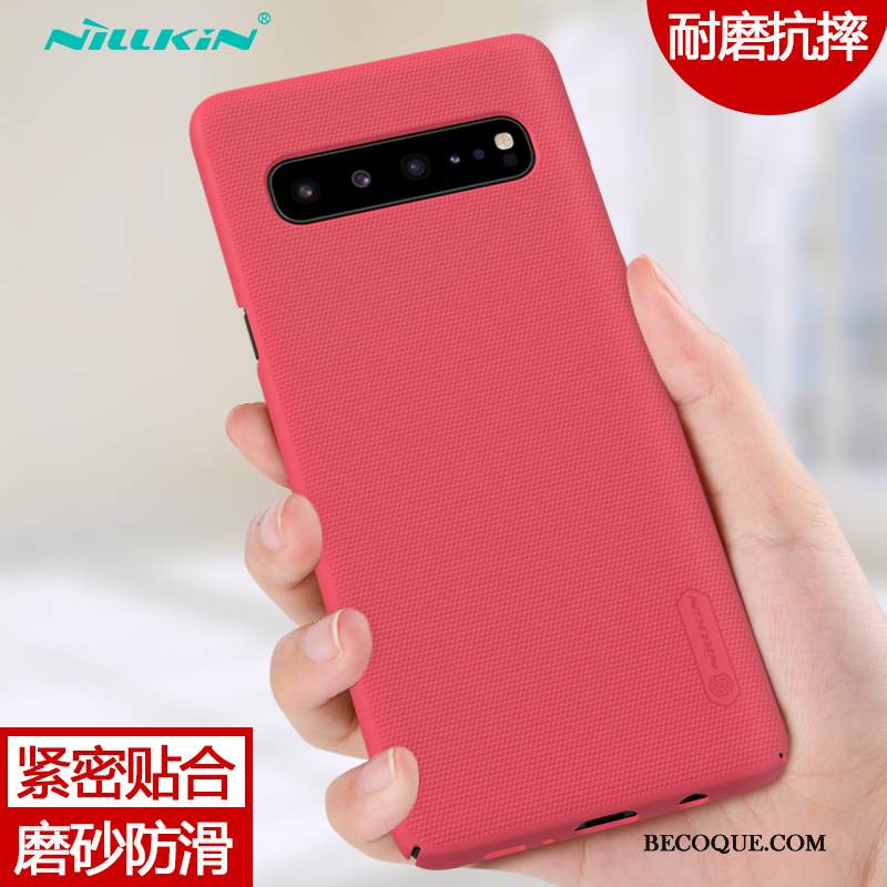 Kuori Samsung Galaxy S10 5g Suojaus Kova Liukumaton, Kotelo Samsung Galaxy S10 5g Pesty Suede Kulta