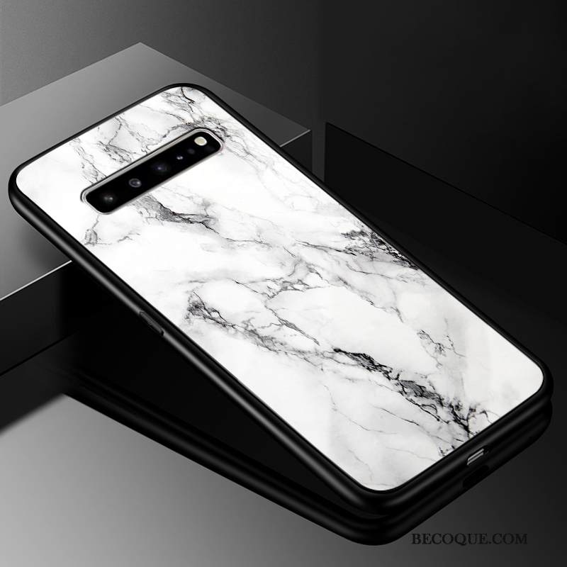 Kuori Samsung Galaxy S10 5g Suojaus Tummansininen Lasi, Kotelo Samsung Galaxy S10 5g Laukut Tähtitaivas Persoonallisuus