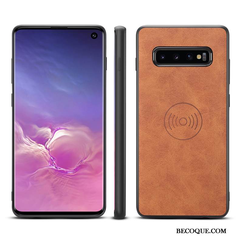 Kuori Samsung Galaxy S10 Laukut Auto Murtumaton, Kotelo Samsung Galaxy S10 Suojaus Puhelimen Kuoret Punainen