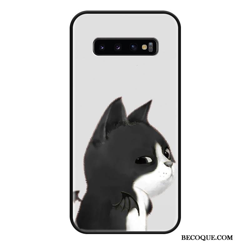 Kuori Samsung Galaxy S10 Laukut Kissa Ihana, Kotelo Samsung Galaxy S10 Kohokuviointi Murtumaton Enkeli