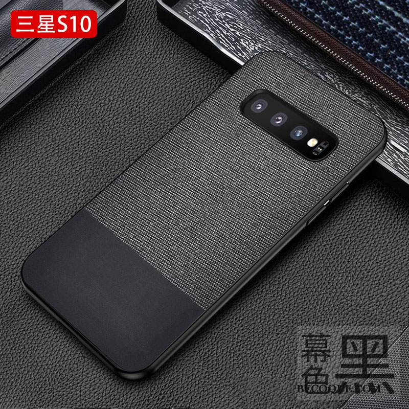 Kuori Samsung Galaxy S10 Laukut Kukkakuvio Puhelimen Kuoret, Kotelo Samsung Galaxy S10 Suojaus Sininen Persoonallisuus