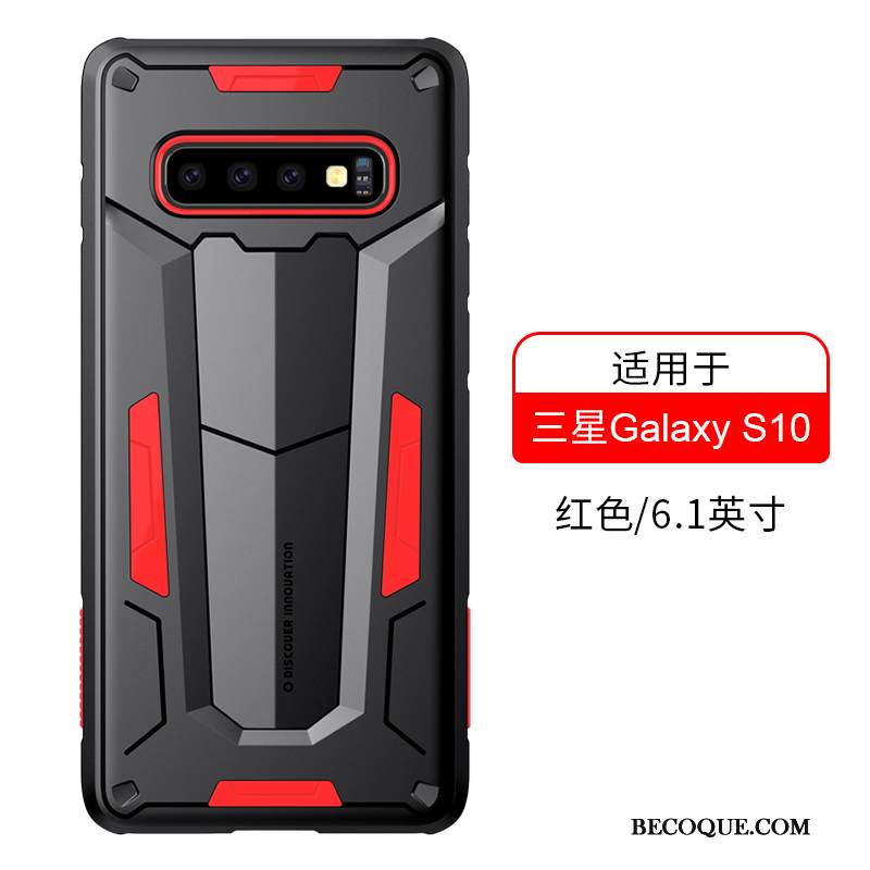 Kuori Samsung Galaxy S10 Laukut Musta Murtumaton, Kotelo Samsung Galaxy S10 Suojaus Kulta Puhelimen Kuoret