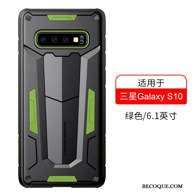 Kuori Samsung Galaxy S10 Laukut Musta Murtumaton, Kotelo Samsung Galaxy S10 Suojaus Kulta Puhelimen Kuoret