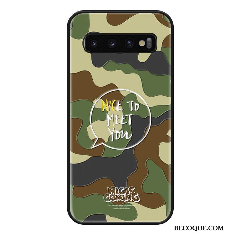 Kuori Samsung Galaxy S10 Laukut Naamiointi Rakastunut, Kotelo Samsung Galaxy S10 Silikoni Sininen Murtumaton