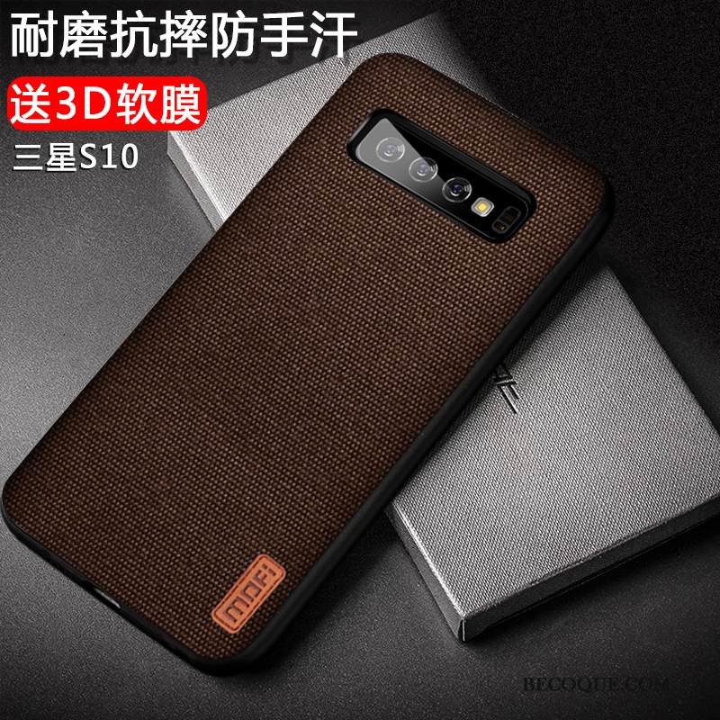 Kuori Samsung Galaxy S10 Laukut Net Red Ylellisyys, Kotelo Samsung Galaxy S10 Pehmeä Neste Kukkakuvio Uusi