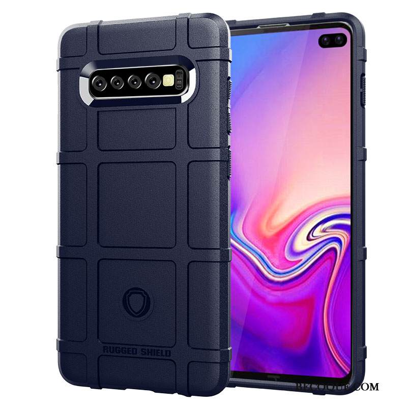 Kuori Samsung Galaxy S10+ Laukut Suupaltti Murtumaton, Kotelo Samsung Galaxy S10+ Pehmeä Neste Sininen Liukumaton