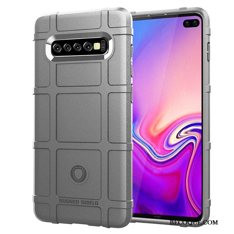 Kuori Samsung Galaxy S10+ Laukut Suupaltti Murtumaton, Kotelo Samsung Galaxy S10+ Pehmeä Neste Sininen Liukumaton