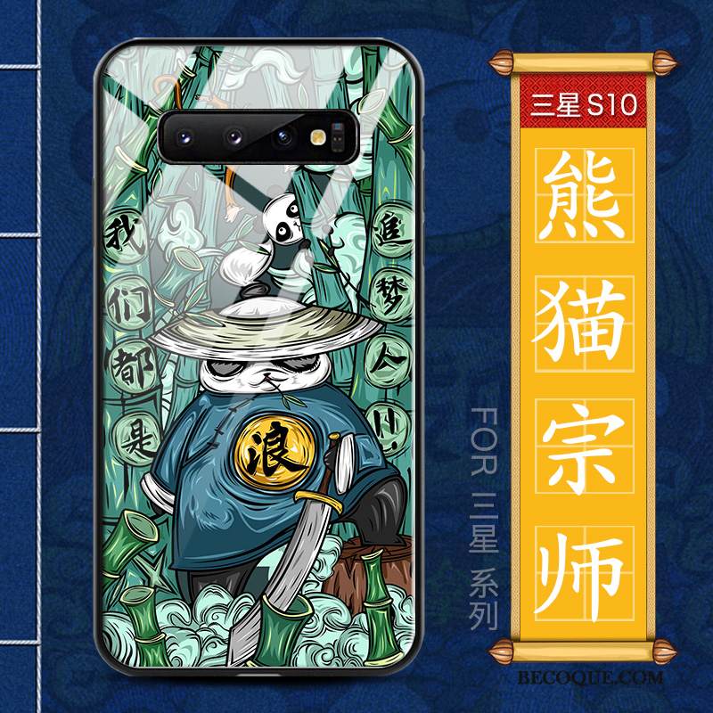 Kuori Samsung Galaxy S10 Luova Murtumaton Persoonallisuus, Kotelo Samsung Galaxy S10 Laukut Vihreä Ohut