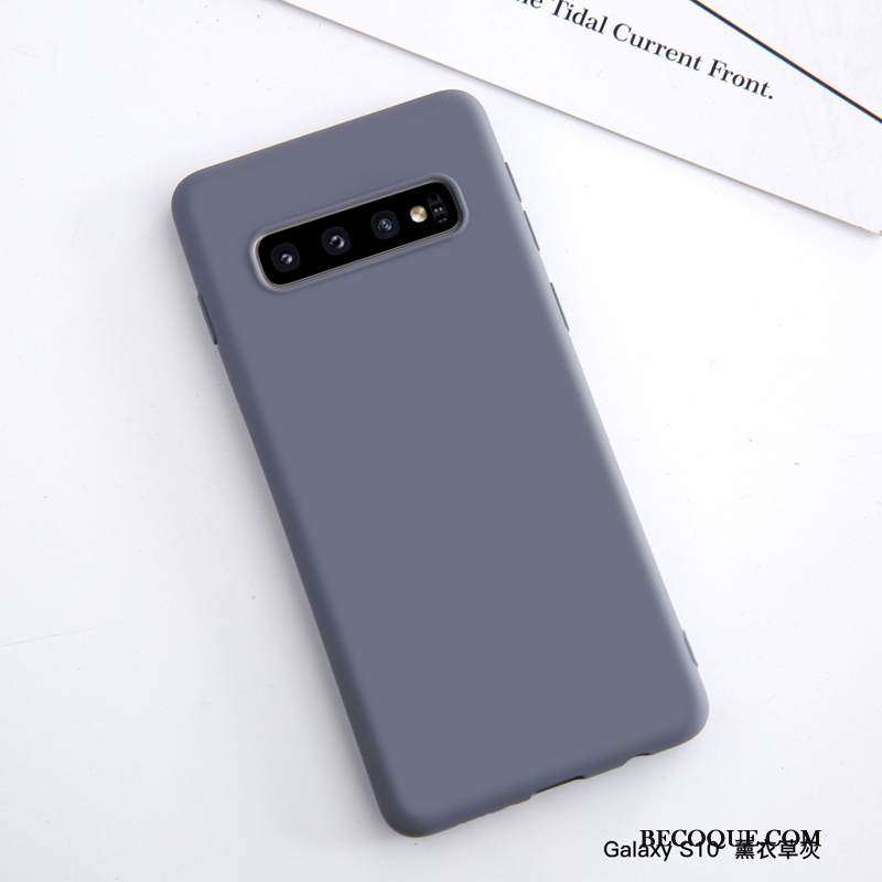 Kuori Samsung Galaxy S10 Luova Ohut Harmaa, Kotelo Samsung Galaxy S10 Laukut Murtumaton Pesty Suede