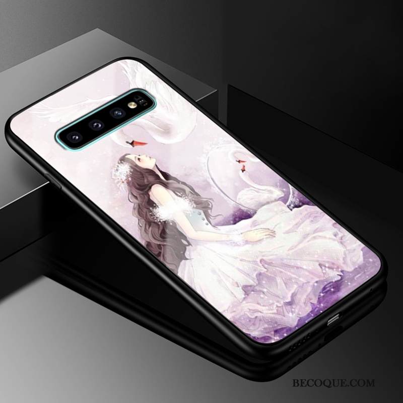 Kuori Samsung Galaxy S10+ Luova Puhelimen Kuoret Murtumaton, Kotelo Samsung Galaxy S10+ Laukut Trendi Musta
