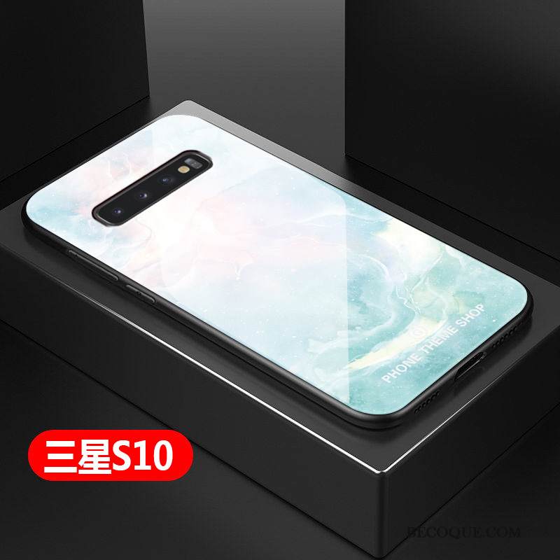 Kuori Samsung Galaxy S10 Luova Sininen Kova, Kotelo Samsung Galaxy S10 Suojaus Puhelimen Kuoret Tide-brändi