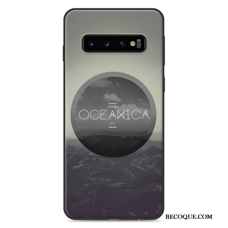 Kuori Samsung Galaxy S10+ Maalaus Puhelimen Kuoret Sininen, Kotelo Samsung Galaxy S10+ Suojaus Maisema