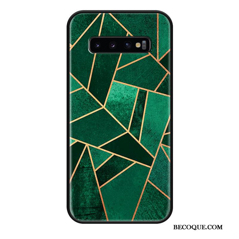 Kuori Samsung Galaxy S10+ Monivärinen Geometria Valkoinen, Kotelo Samsung Galaxy S10+ Kohokuviointi Persoonallisuus Yksinkertainen