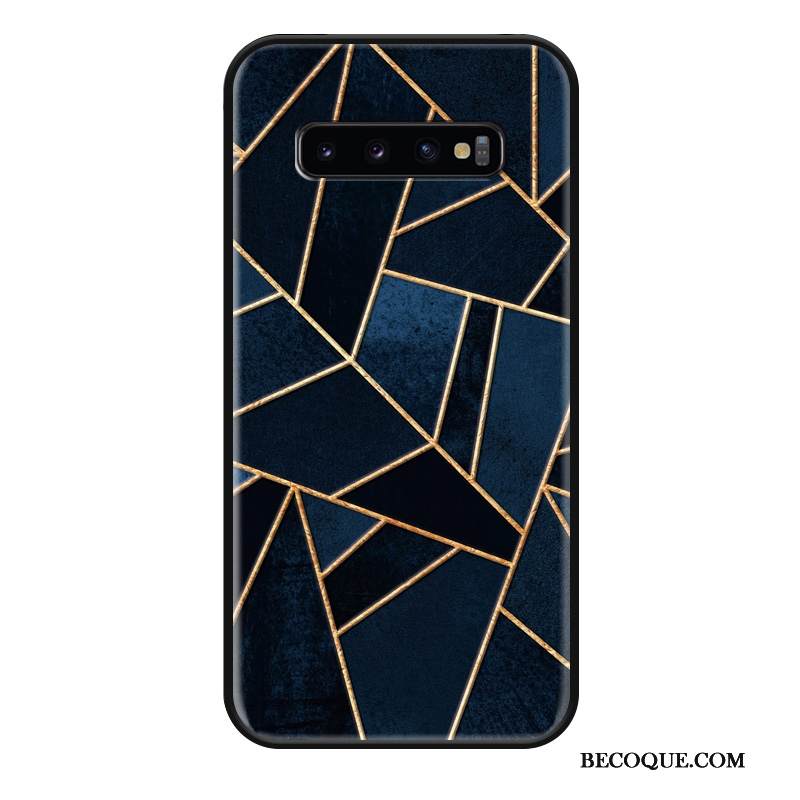 Kuori Samsung Galaxy S10+ Monivärinen Geometria Valkoinen, Kotelo Samsung Galaxy S10+ Kohokuviointi Persoonallisuus Yksinkertainen