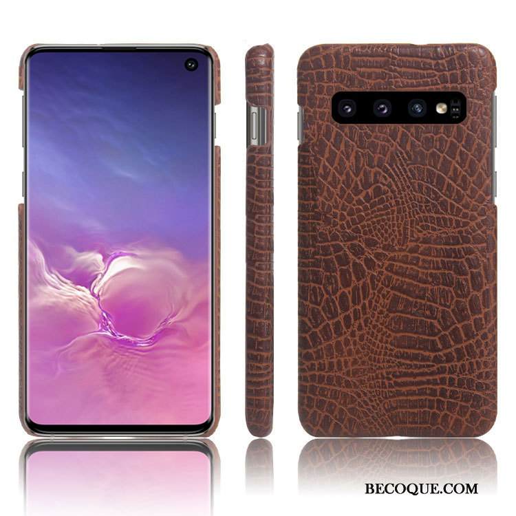 Kuori Samsung Galaxy S10+ Nahka Murtumaton Keltainen, Kotelo Samsung Galaxy S10+ Suojaus Uusi Puhelimen Kuoret