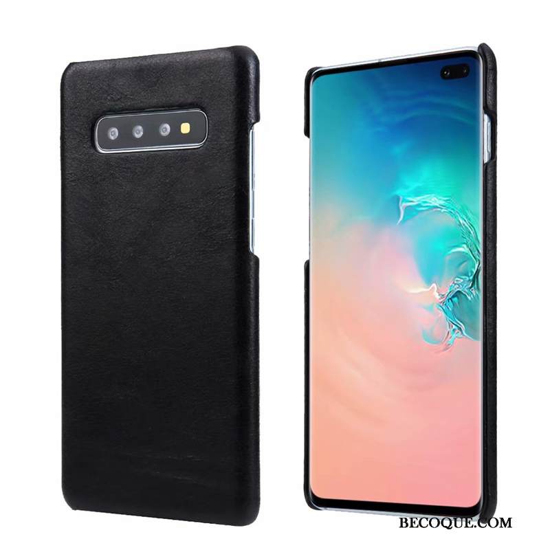 Kuori Samsung Galaxy S10 Nahka Trendi Kova, Kotelo Samsung Galaxy S10 Laukut Ohut Murtumaton