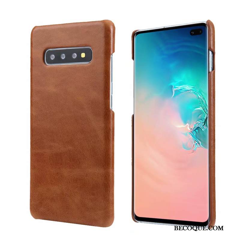Kuori Samsung Galaxy S10 Nahka Trendi Kova, Kotelo Samsung Galaxy S10 Laukut Ohut Murtumaton